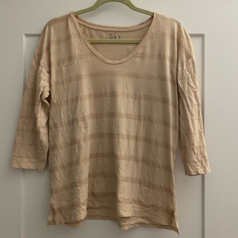 Loft Shimmer Striped Shirt
